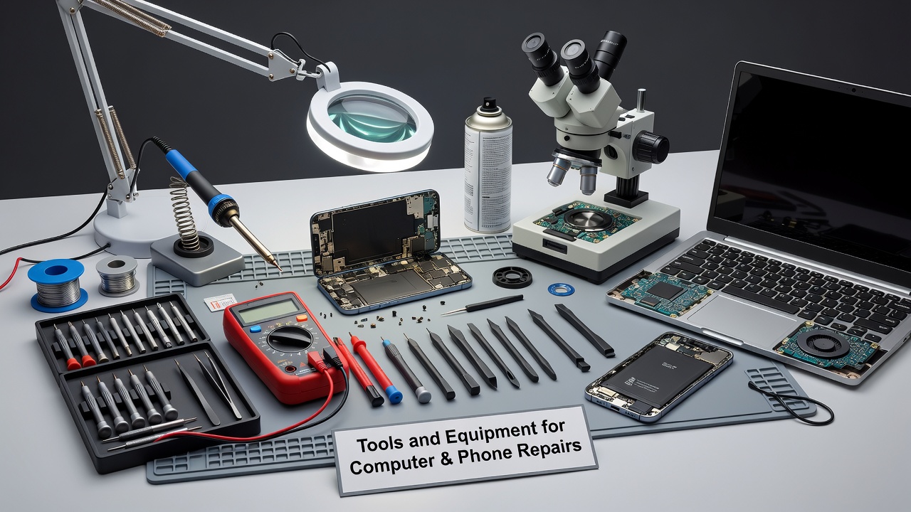 Tools and Equipment for Computer & Phone Repairs